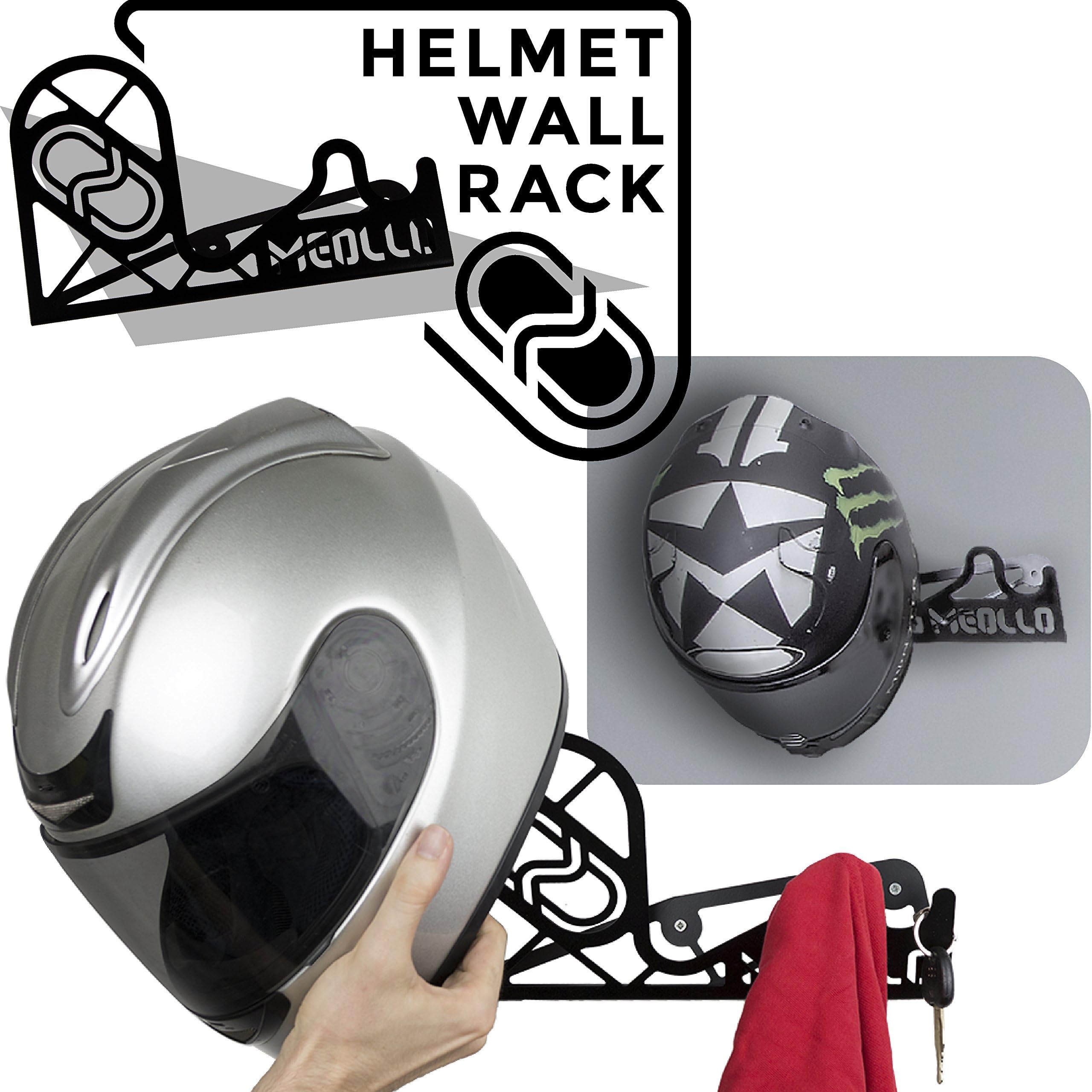 MEOLLO Helmet rack wall hanger (100% Steel)