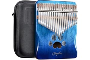 XINQIDIAN Kalimba 21 Keys, Mahogany Wood, Gradient Blue
