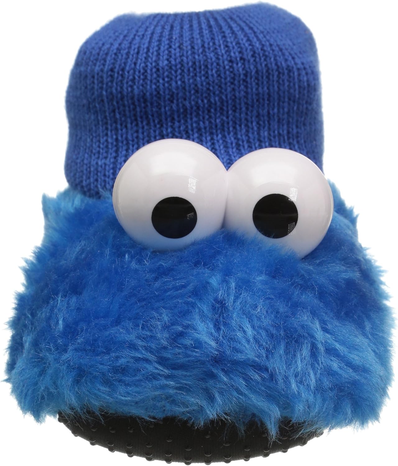  | Sesame Street Elmo Cookie Monster Boys Girls Sock Top Slippers (Toddler/Little Kid) (7-8 Toddler, Blue, Numeric_7) | Slippers