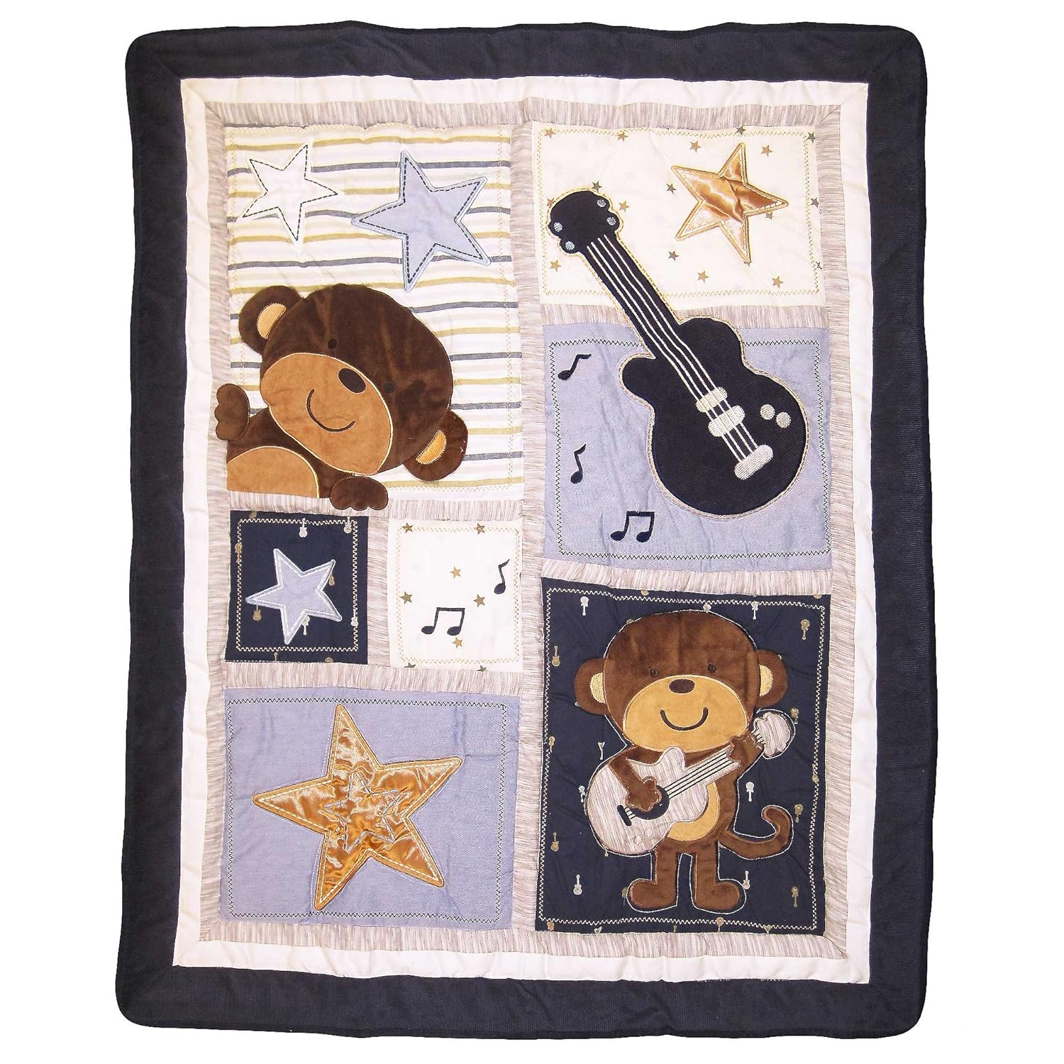 rockstar monkey crib bedding