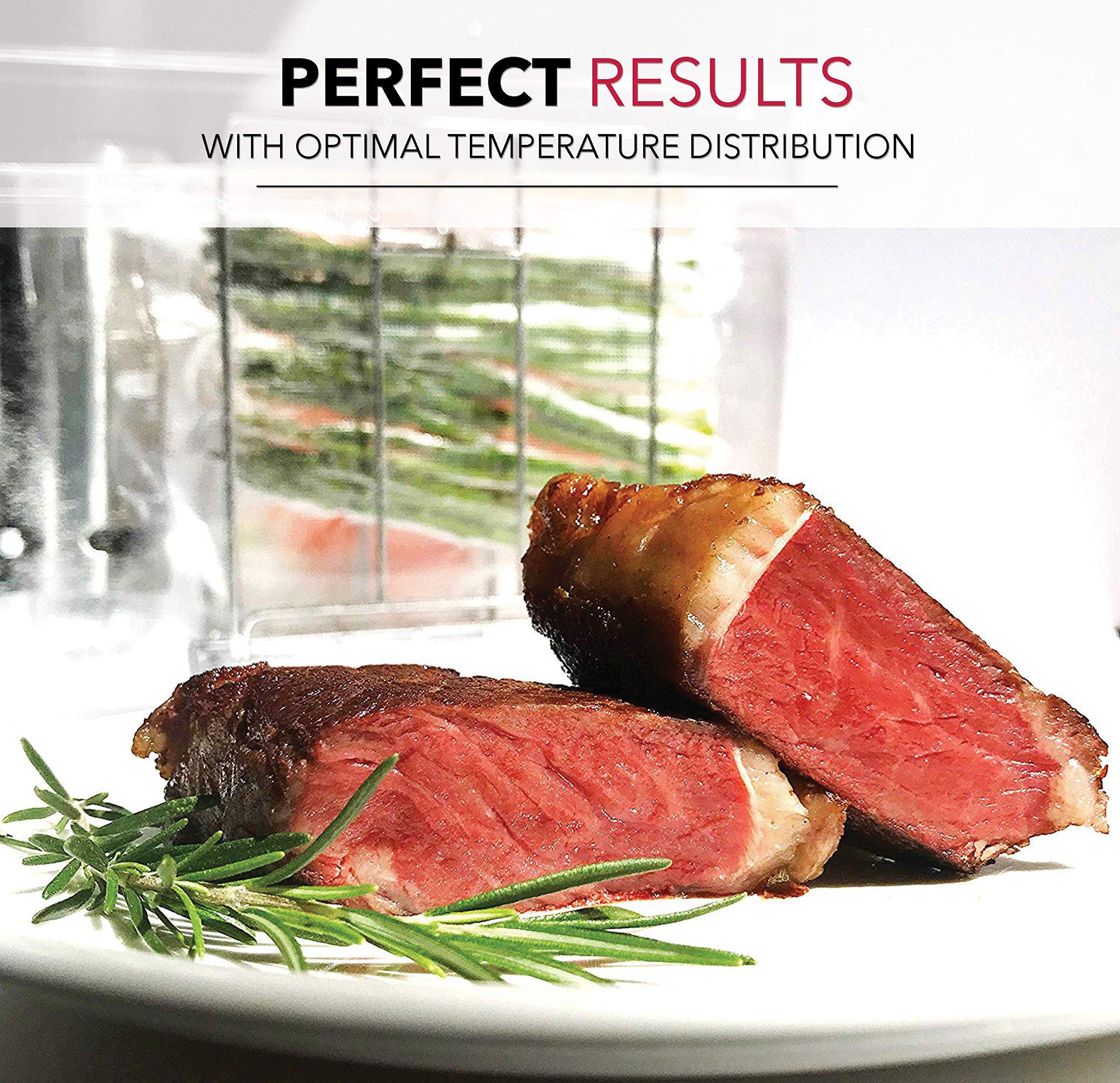 Väeske Sous Vide Container with Lid | Fits Most Sous Vide Cookers | Sous Vide Accessories (12 Quarts, Rack)