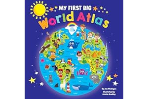 My First Big World Atlas - Lap Size Board Book - Educational Children's Book - Preschool Learning - Hardcover