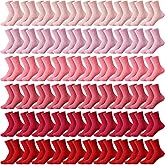 Handepo 60 Pairs Women Fuzzy Socks Bulk Winter Warm Soft Fluffy Crew Sleeping Slipper Socks for Indoor Valentine's Day Gifts