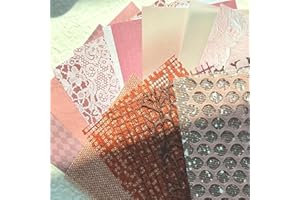 Aromoty 15 sheets Handmade Scrapbook Paper Craft Mesh Fabric Scrapbooking Supplies Paper Aesthetic Morandi Textured Special Paper Mix for Junk Journal Journaling DIY Materials,5.1x7.02 inches