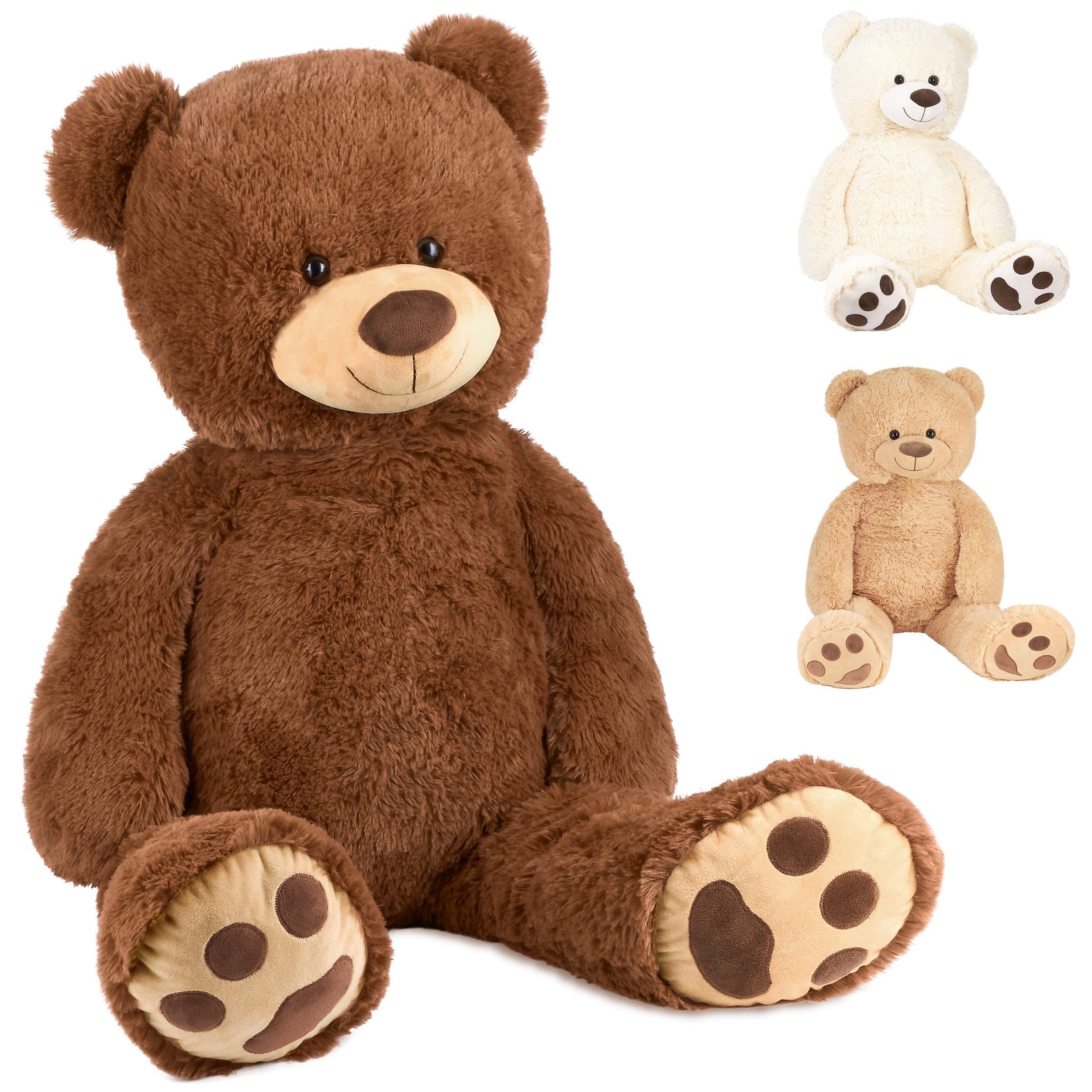 BRUBAKER XXL Teddy Bear 40 Inches (100 Cm) Tall - Brown - Soft Toy Cuddly Toy Stuffed Animal