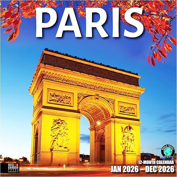 Paris | 2026 12 x 24 Inch (Hanging) Monthly Square Wall Calendar