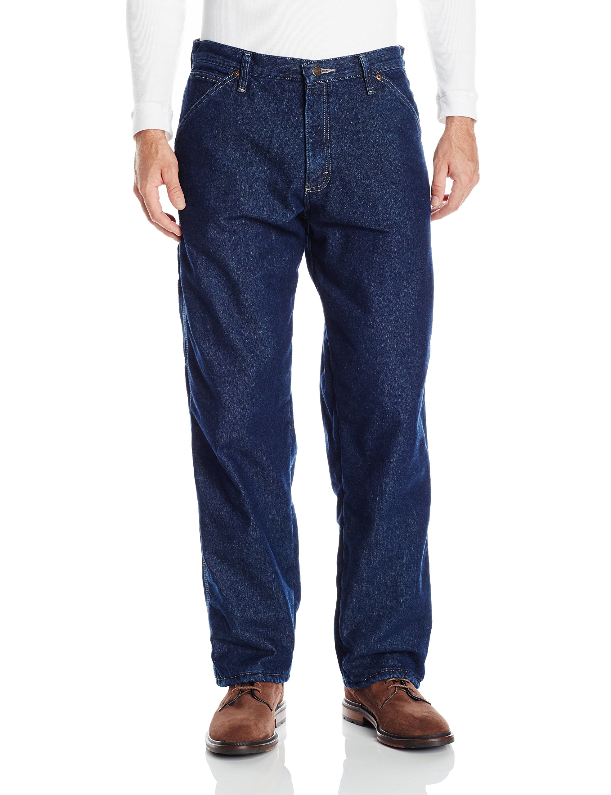 Arriba 69+ imagen wrangler men's fleece lined carpenter jeans