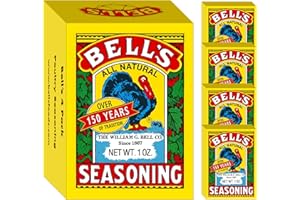 Bell's All Natural Seasoning – 1 oz Box – Classic Salt-Free Poultry Blend – Gluten-Free, Kosher, Non-GMO (Pack of 4)