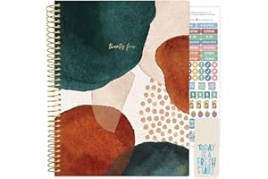 bloom daily planners 2024 (8.5" x 11") Calendar Year Day Planner (January 2024 - December 2024) - Weekly/Monthly Dated Agenda Organizer with Tabs - Earthy Abstract, Green
