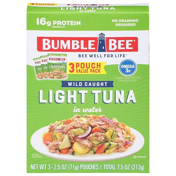 BUMBLE BEE CHUNK LIGHT TUNA IN WATER, 2.5...