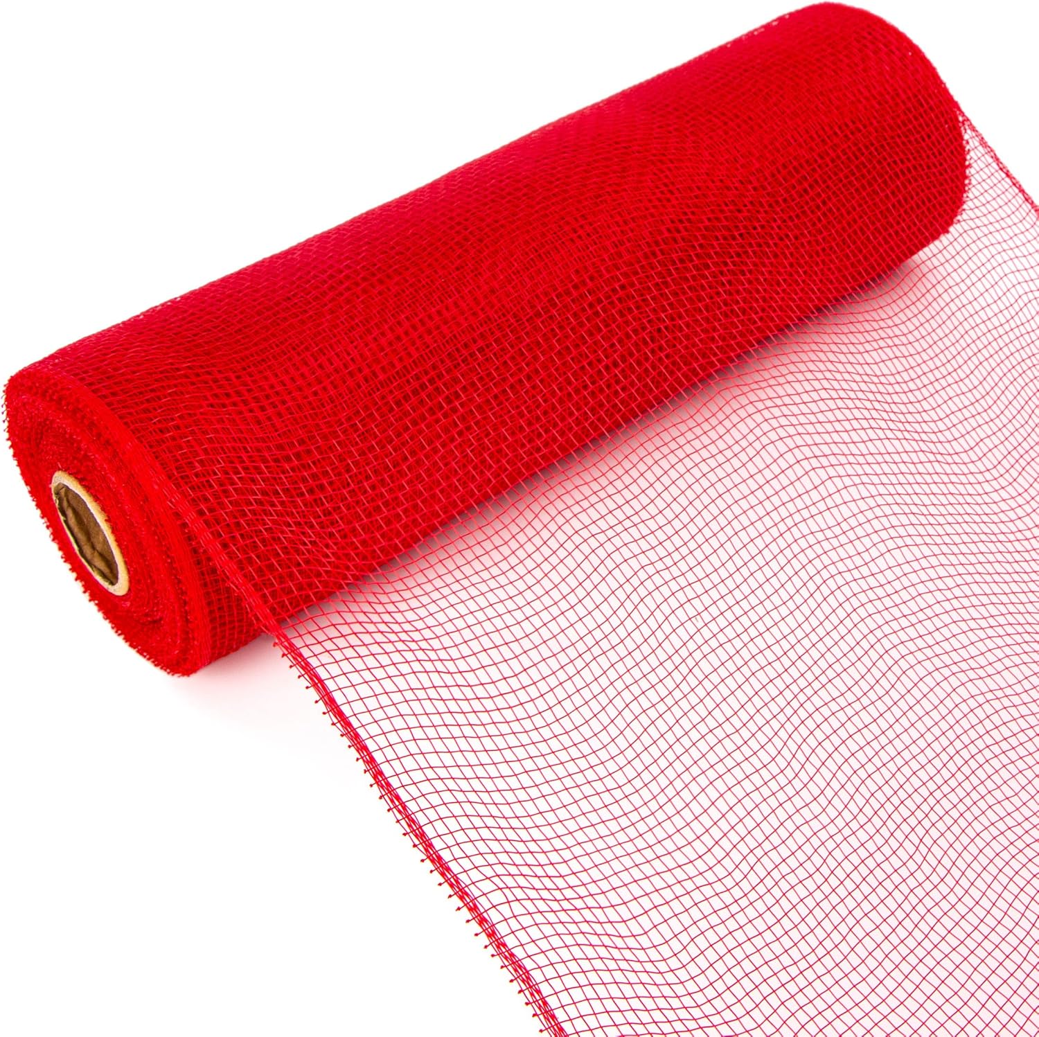 Bows & Ribbons - Ribbli Red Mesh Ribbon,10 inch x 30 feet(10Yard), Christmas Mesh Ribbon for Wreath Swags and Christmas Tree Decoration (Non-Metallic)