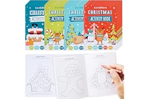 THE TWIDDLERS 24 Pack Mini Christmas Activity Books for Kids, Include Coloring Books, Puzzles & Games - Xmas Stocking Fillers, Classroom Prizes, Thanksgiving Gift, Holiday Kids Party Favor