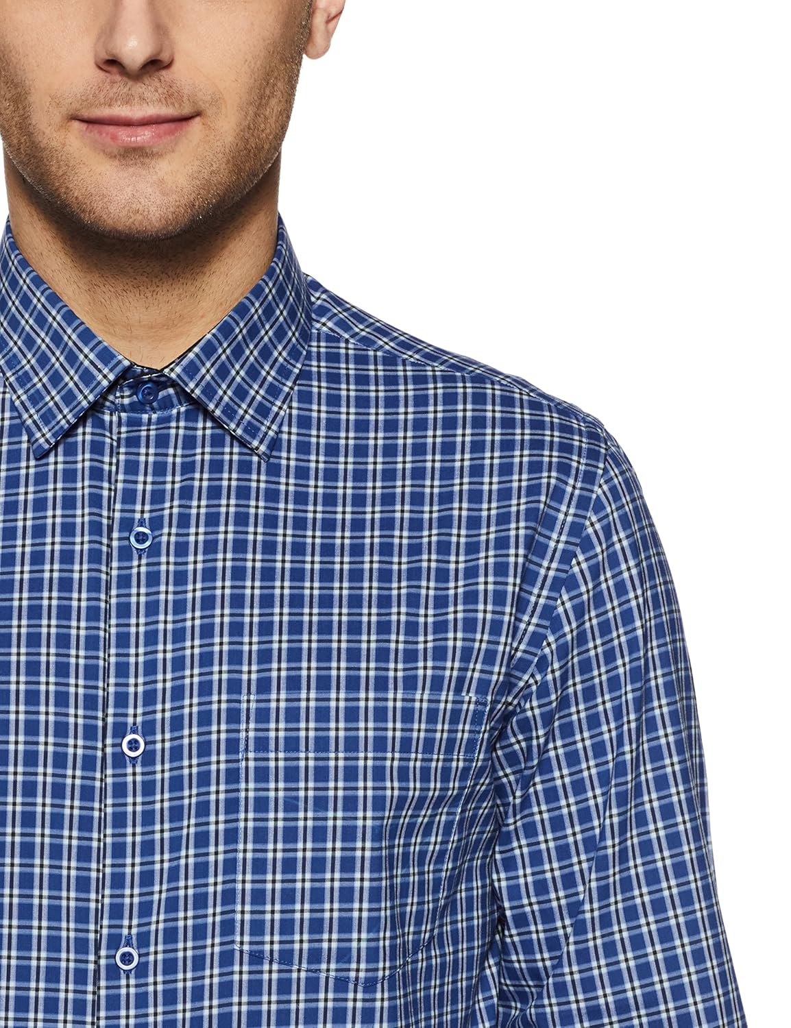 diverse men's checkered slim fit formal shirt