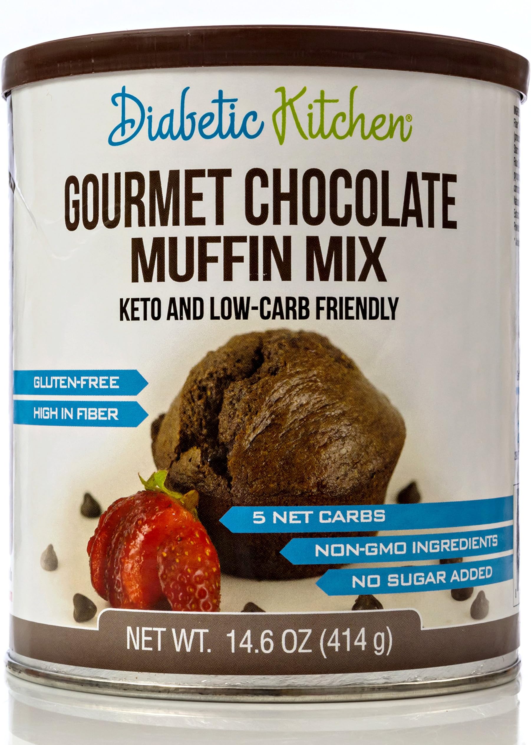 Diabetic Kitchen Muffin Mixes For Bakery Fresh Muffins That Are Low-Carb, Keto-Friendly, No Sugar Added, Gluten-Free, High-Fiber, Non-GMO, No Artificial Sweeteners (Gourmet Chocolate)