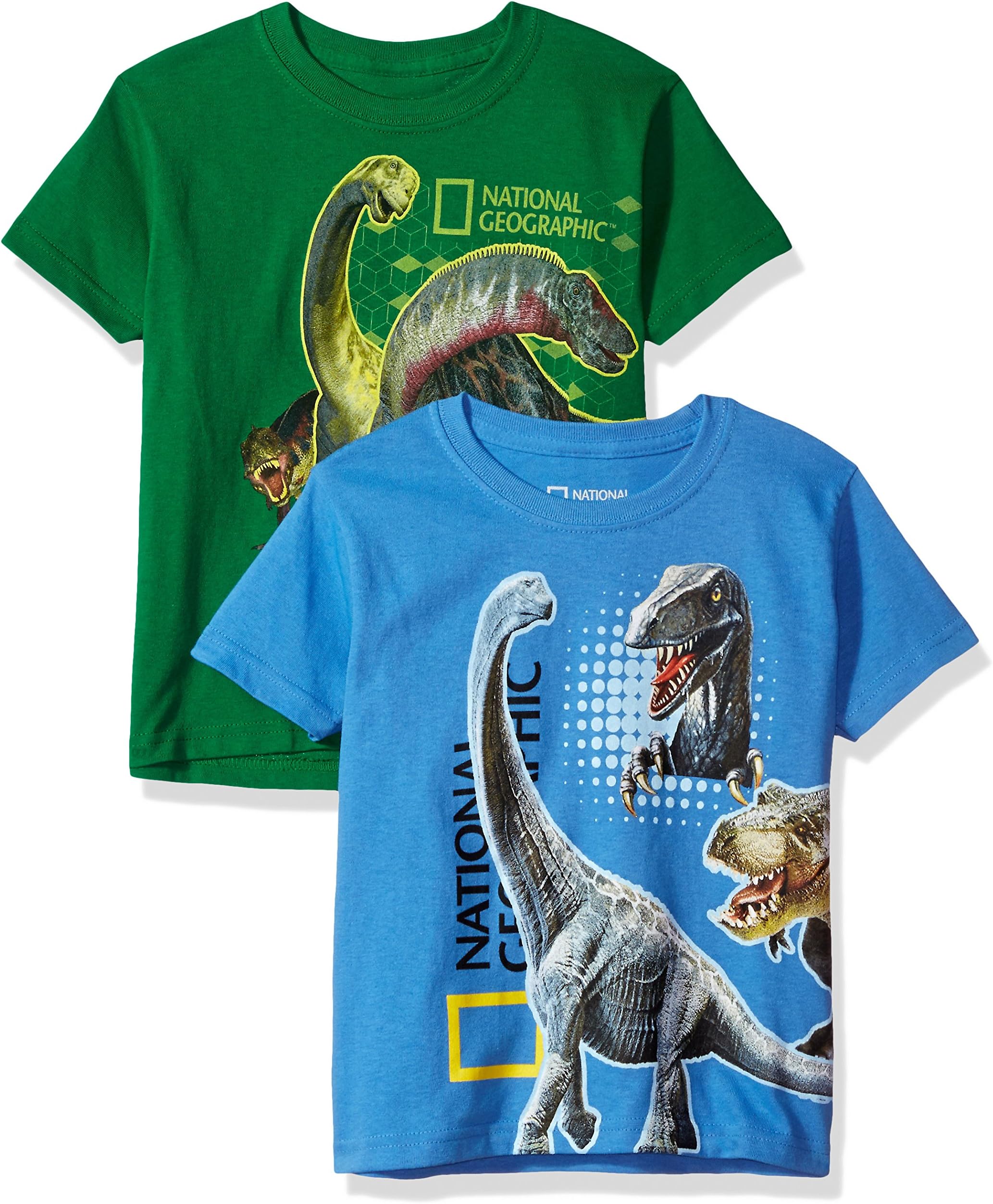 National Geographics Boys' Dinosaur Wrap 2-Pack Short Sleeve T-Shirt