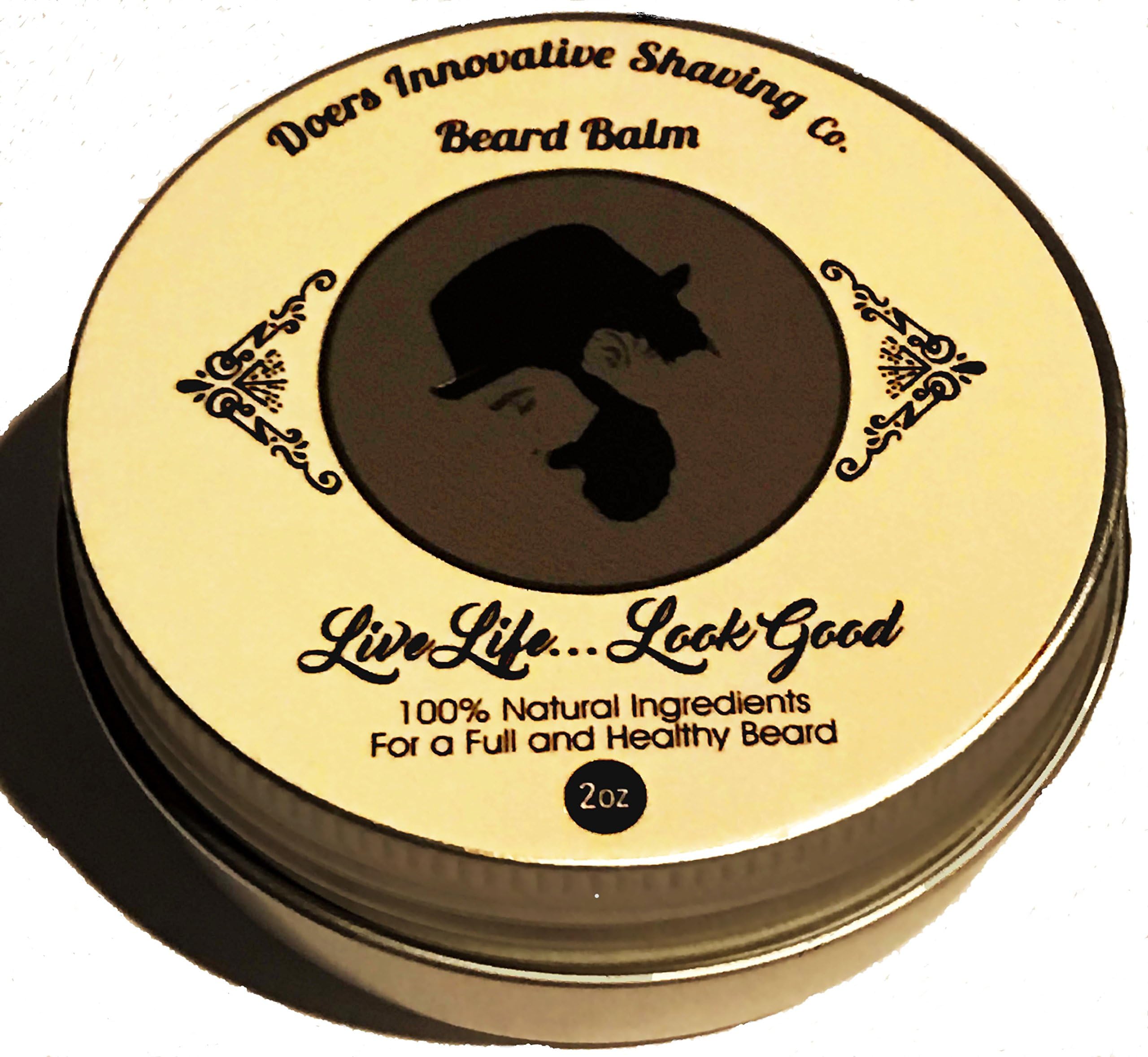Quality Heavy Duty Premium Unscented Beard Balm & Wax 2oz Leave-In Conditioner with Argan Oil & Shea Butter - 100% Natural-Growth Promoting Organic Oils