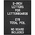 Letter Board Plastic Letters Set 2 Inch, Letter Board Letters Only NO BOARD INCLUDED, White Large Felt Board Letters, Plastic Letters Letter Board, Felt Letter Board Letters Symbols