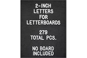 MAINEVENT Letter Board Plastic Letters Set 2 Inch, Letter Board Letters Only NO BOARD INCLUDED, Large Felt Board Letters, Plastic Letters Letter Board, Felt Letter Board Letters Symbols, Letterboard Big Letters