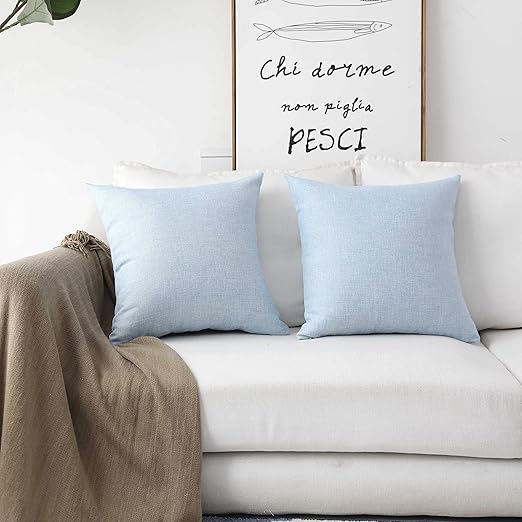 Amazon Com Home Brilliant 2 Pack Burlap Decorative Throw Pillow
