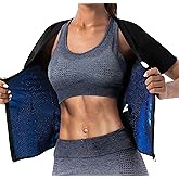 QZSH Women Sauna Vest Sweat Tank Top Zipper Compression Shirts Heat Trapping Waist Trainer