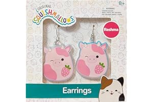 LUV HER Squishmallows Earrings Gift Sets - Hypoallergenic Nickel-Free - Ideal Gifts for Girls' Parties, Costumes Ages 8+