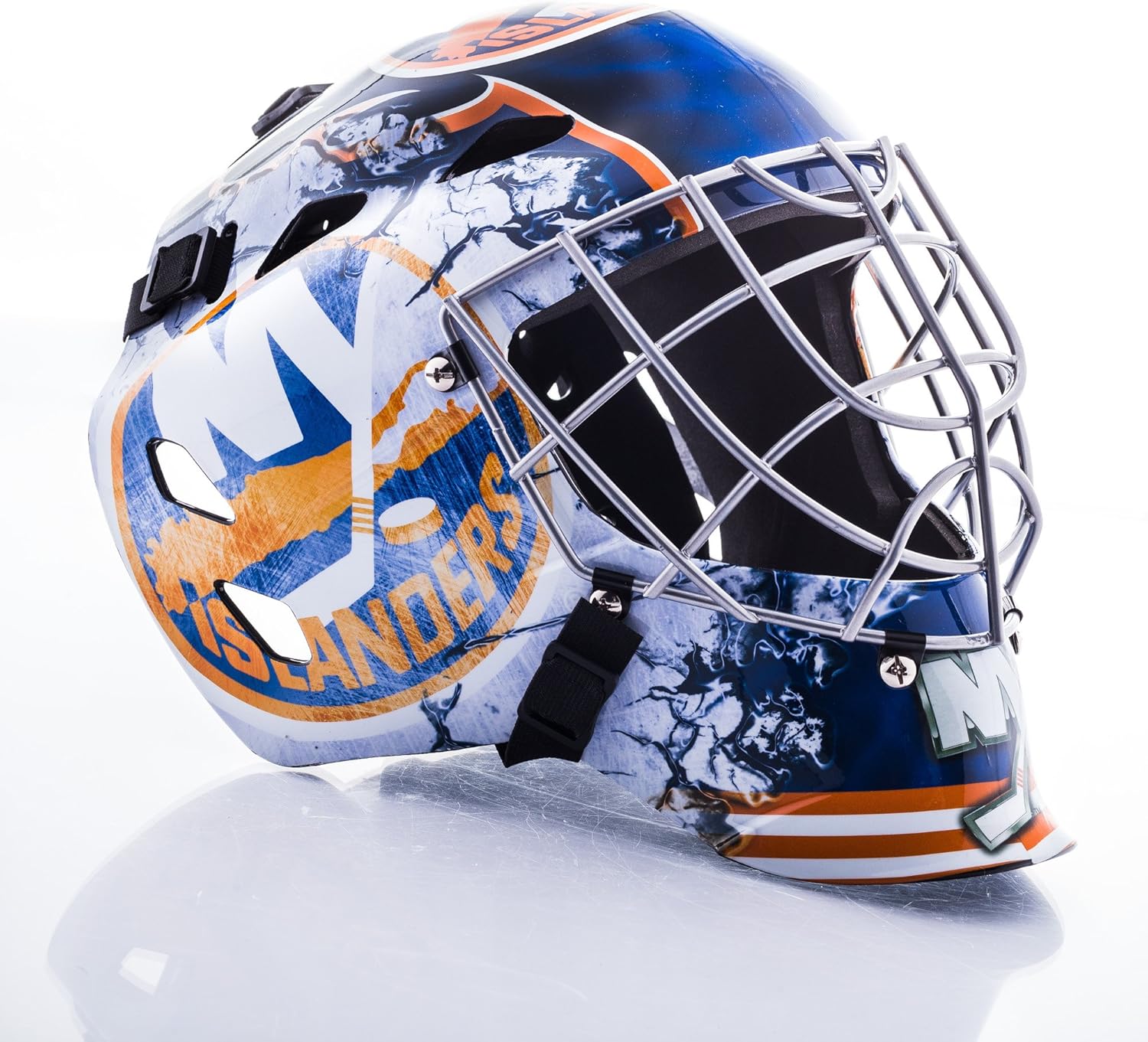 Franklin Sports NHL New York Islanders Hockey Goalie Face Mask - Goalie Mask for Kids Street Hockey - Youth NHL Team Street Hockey Masks : Sports & Outdoors