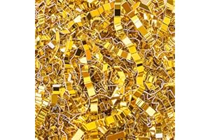 OHUIMRT 5 oz Crinkle Cut Paper Shred Filler, Gift Box Basket Filling Grass Cushion Stuffing for Wedding, Birthday Gift Decoration (Gold)