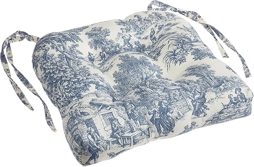 Amazon Com Ellis Curtain Victoria Park Toile Cushioned Chair Pad