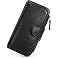 UTO Wallet Women Vegan Leather Wristlet Snap Long Purse Credit Card Holder Elegant Clutch