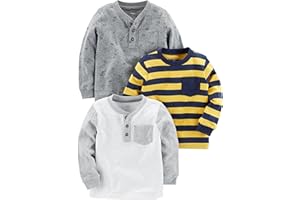 Simple Joys by Carter's Boys' 3-Pack Long Sleeve Shirts