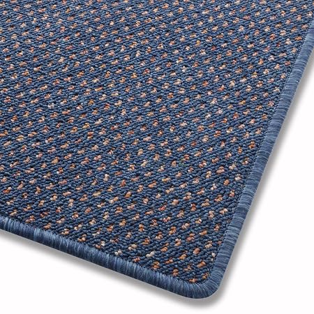 1a Teppich Laufer Auf Mass Gekettelt Ponto Blau Verschiedene