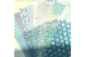 Aromoty 15 sheets Handmade Scrapbook Paper Craft Mesh Fabric Scrapbooking Supplies Paper Aesthetic Morandi Textured Special Paper Mix for Junk Journal Journaling DIY Materials, 5.1x7.02 inches