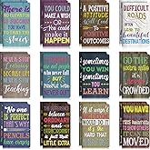 Outus 24 Pieces Mini Inspirational Notepads Motivational Small Pocket Journal Notebook Inspiring Note Pads Gift for School Office Travel Coworkers Supplies, 12 Styles (Cute Style)