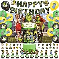 83PCS Birthday Party Supplies and Decorations for Kids, Serves 10 Guests with Backdrop, Banner, Cake Topper, Cupcake Toppers,
