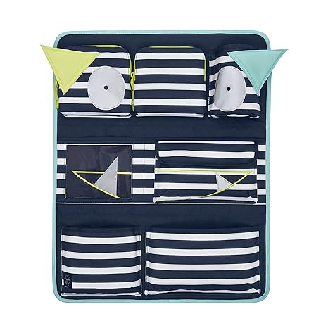 LÄSSIG Autoorganizer Kinder Autorücksitzorganizer Rücksitztasche für Auto oder Kinderzimmer zum Hängen zusammenklappbar / Car