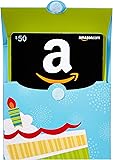 Amazon.com Gift Cards in a Birthday Reveal (Classic Black Card Design)