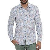 Robert Graham Mens Delray Long Sleeve Knit Shirt