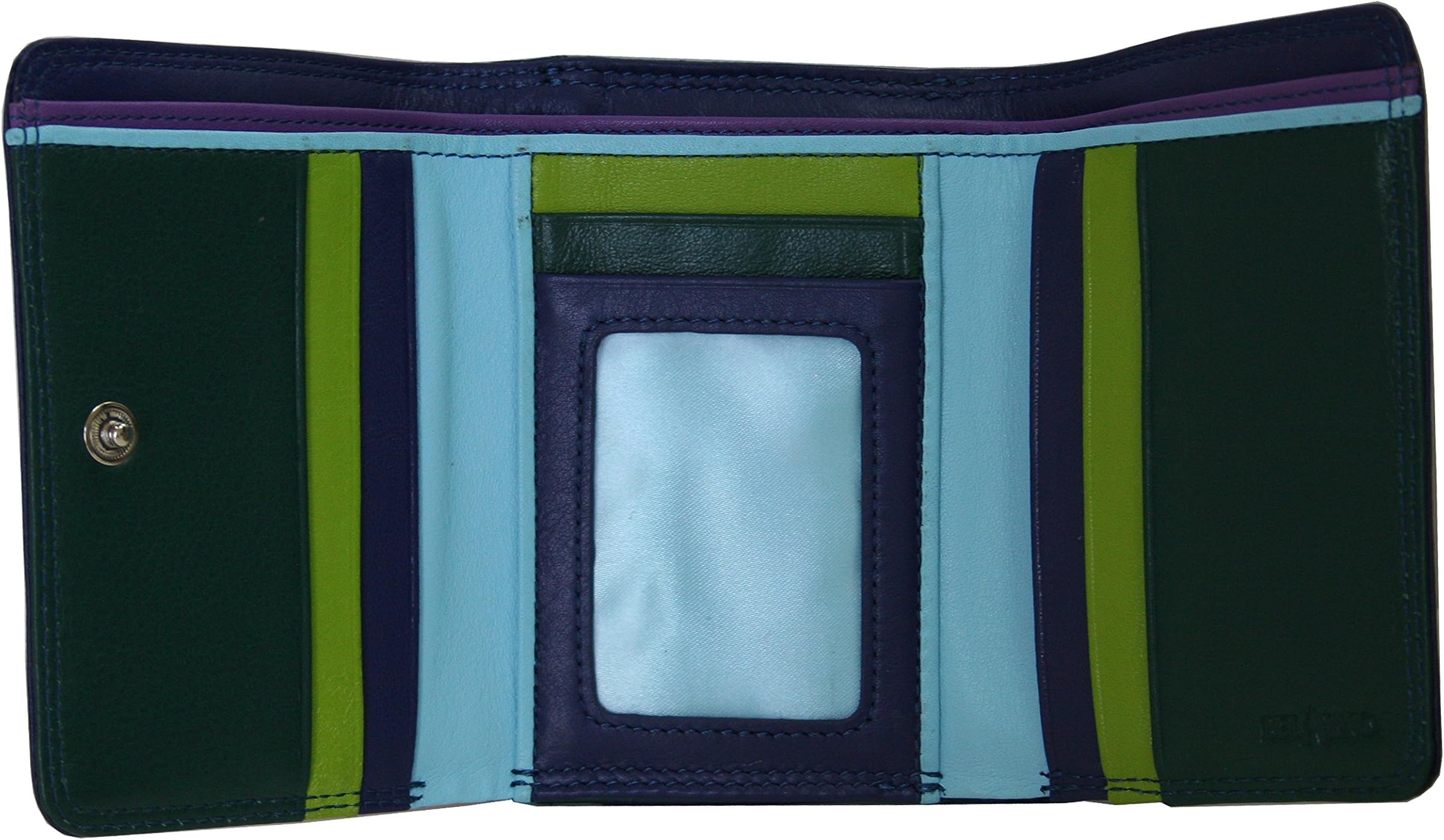 Belarno A219 Leather Trifold Wallet in Multi color combination