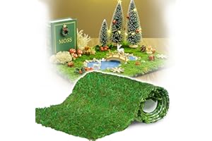 DUSPRO 51"x5.5" Sheet Moss Roll, Peel and Stick Moss Sheets for Crafts, Moss Sheets for Planters, Moss for Plants Indoor, Adhesive Moss Sheets for Fairy Garden, Sticky Moss for Table Decor