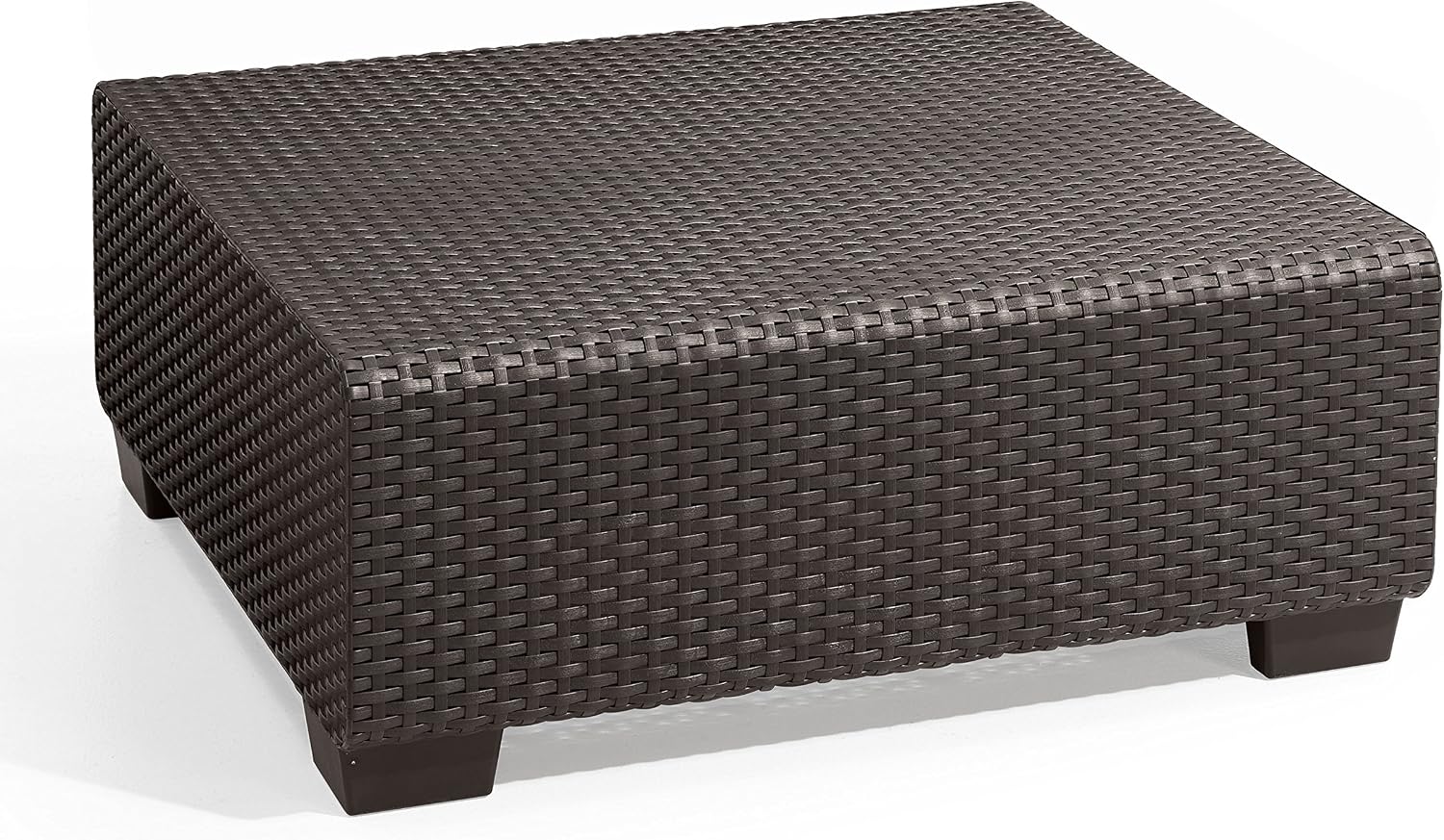 Amazon Com Keter Salta Coffee Table Modern All Weather Outdoor Patio Garden Backyard Furniture Rich Brown Garden Outdoor