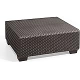 Amazon Com Keter Salta All Weather Outdoor Patio Furniture Loveseat 2 Seater With Sunbrella Cushions In A Resin Plastic Wicker Pattern Rich Brown Garden Outdoor