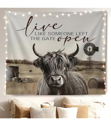 Amazon.com: UOZXOML Retro Western Cowboy Skull Tapestry Funny