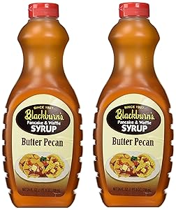 Blackburn's Pancake & Waffle Syrup, Butter Pecan Flavor, 24 Oz. (Pack of 2) (Butter Pecan)