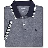 Banana Republic Mens 748805 Slim Fit Pique Mesh Tipped Organic Cotton Monogram Polo Shirt