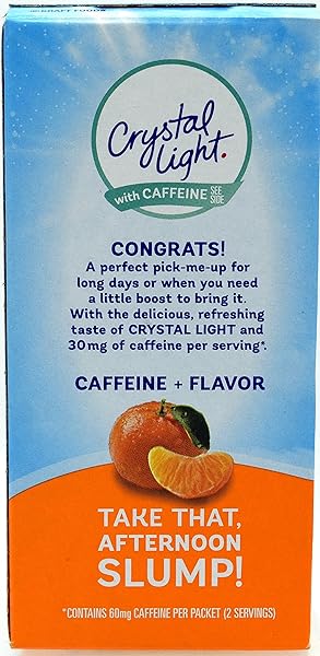 CRYSTAL LIGHT ON THE GO CITRUS WITH CAFFEINE DRINK MIX, 10-PACKET BOX