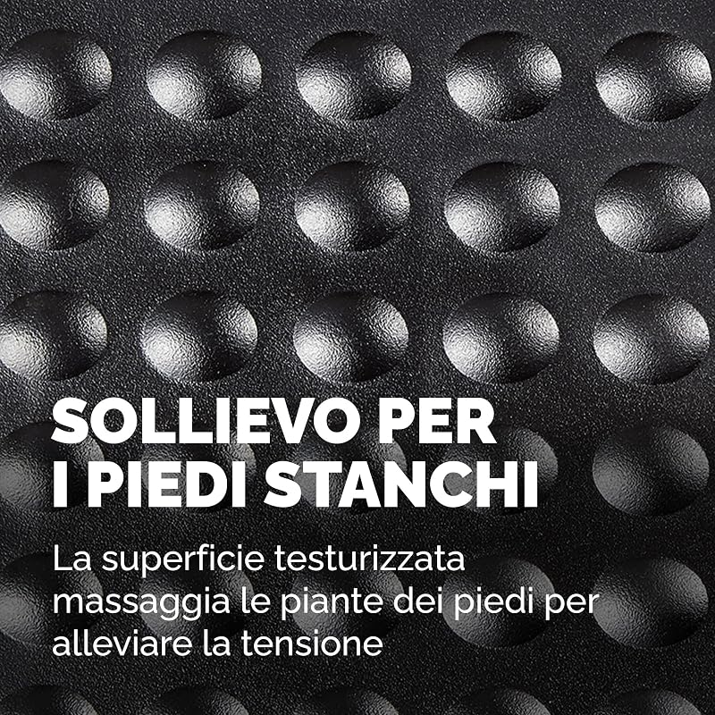 Everyday Plus Poggiapiedi ergonomico con base antiscivolo - Poggiapiedi da scrivania - Sgabello poggiapiedi per ufficio e casa - Nero
