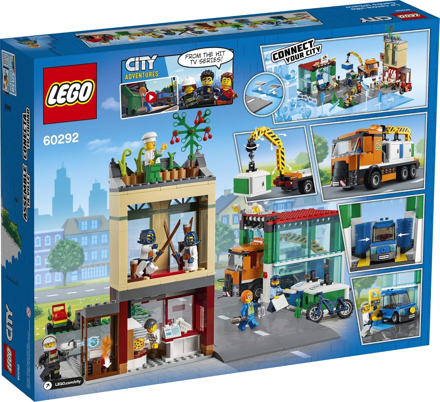 LEGO City Town Center 60292 Building Kit; Cool Building Toy for Kids, New 2021 (790 Pieces): Toys & Games