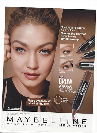 Amazoncom Print Ad With Gigi Hadid For 2015 Maybelline
