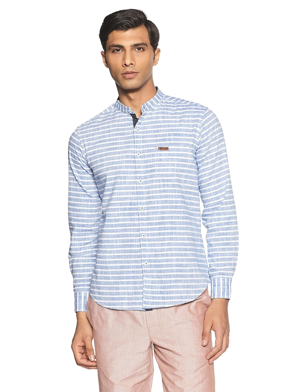 symbol amazon brand men's slim fit casual shirt