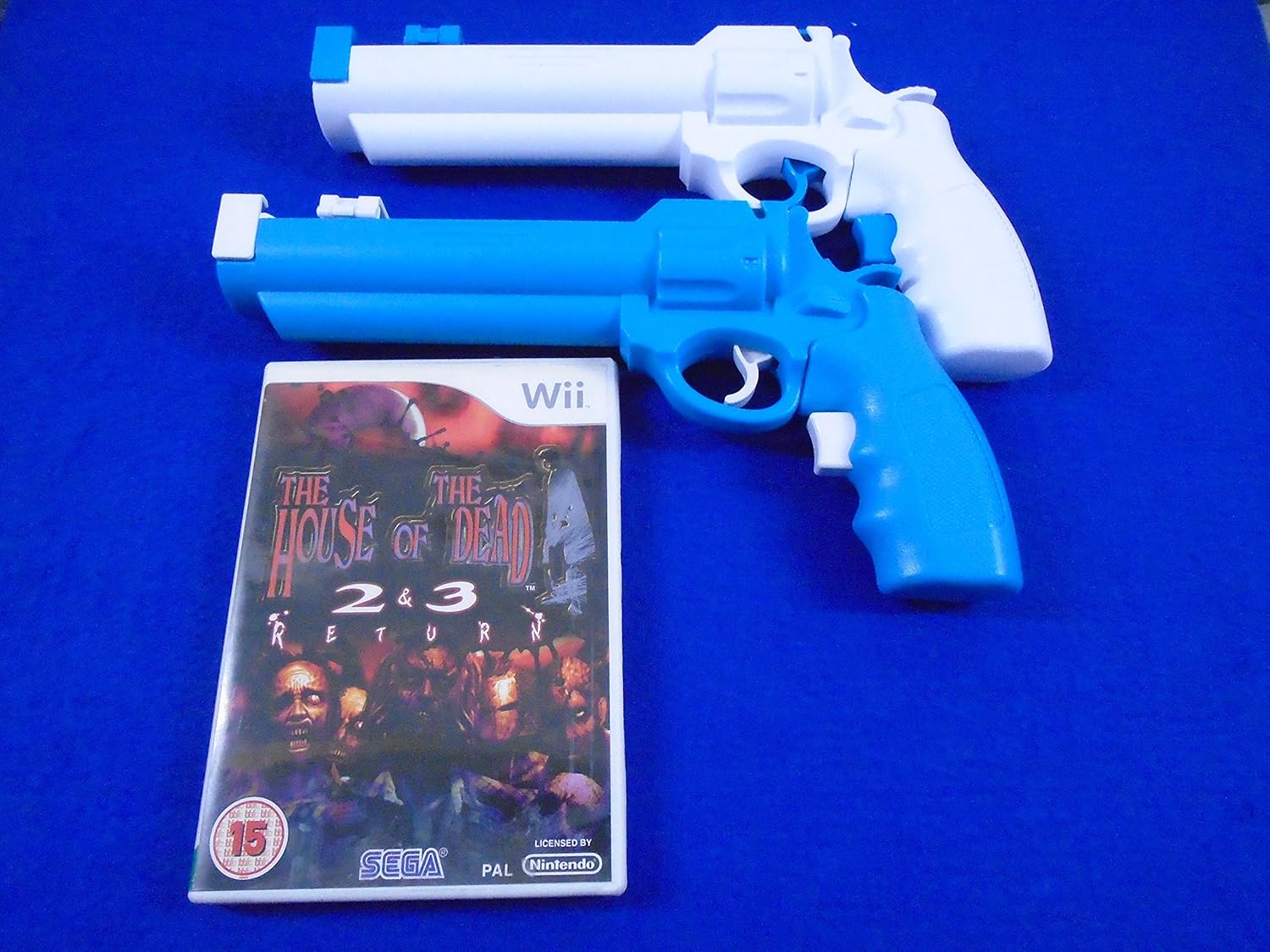 Wii House Of The Dead 2 & 3 Return + 2 Revolver Light Guns Amazon.co